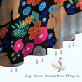 thumbnail image 6 of Yorkie Dog and Flower Florals Shower Curtain 84"x72" ,Bathroom Decorative Shower Curtains Set with 12 Hooks,Modern Waterproof Washable Shower Curtain, 6 of 6