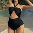 thumbnail image 4 of Sexy Cut Out Thong Monokini Swimsuits for Women Polyester Suitable for Beach & Vacation, Available in S XL, 4 of 6
