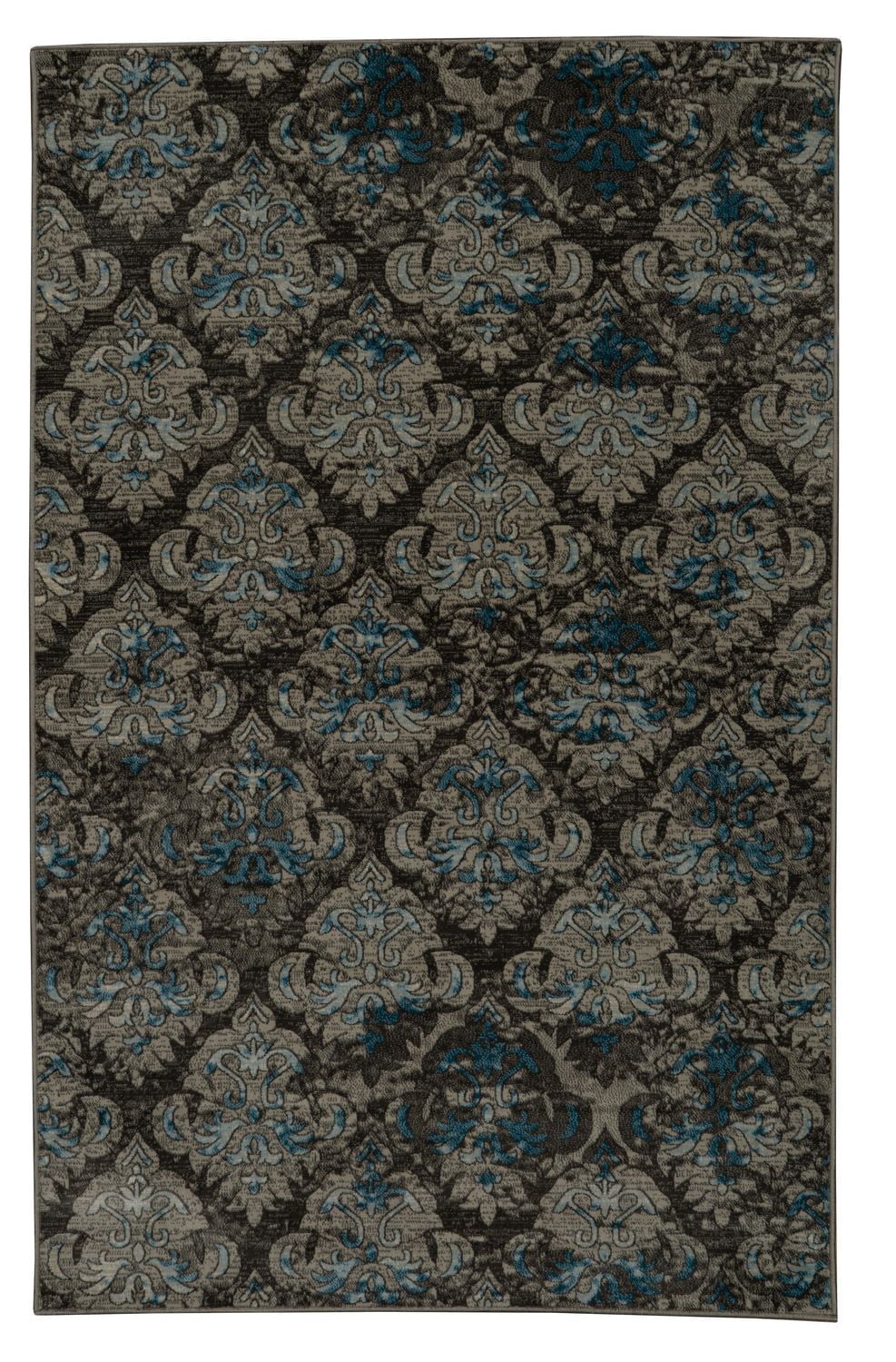 Tapis d'appoint Vintage Clara gris & bleu 2 pi x 3 pi