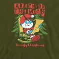 thumbnail image 2 of Smurfs Christmas, Papa Smurf Are You On The List Adult Pull-Over Hoodie, Military Green, Large, 2 of 4
