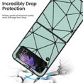 thumbnail image 6 of Allytech Galaxy Z Flip 3 Cover, Flip 3 Case, Drop Protection Scratch Resistant Women Men Girls Plastic Protective Phone Cases Cover for Samsung Galaxy Z Flip 3 5G 2021, Spider Web Blue, 6 of 8