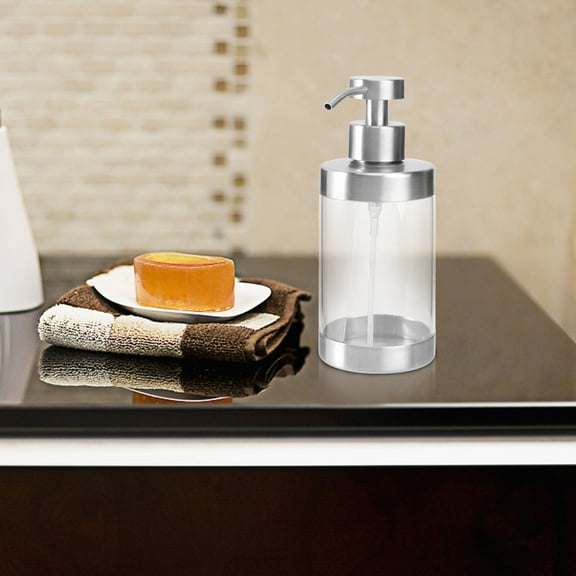 STOBOK Decorative Foaming Soap Dispenser Manual Pump Transparent Acrylic 1Pack