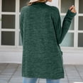 thumbnail image 5 of MRULIC cardigan for women Fashion Women Long Sleeve Casual Winter Cardigan Pocket Solid Color CoatWomen's Cardigan Green + US:4, 5 of 7
