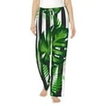 thumbnail image 2 of Picia Palm Greenery Womens Soft Woven Cotton Elastic Waistband Sleep Pajama Pant Lounge Sleep Pant With Pockets And Drawstring-Medium, 2 of 9