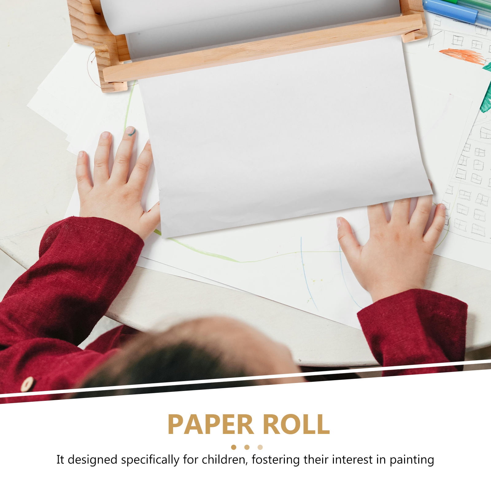 HOMEMAXS Wooden Paper Roll Easel Tabletop Easel Tabletop Easel For Scroll Painting