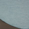 thumbnail image 2 of 8' Aqua Round Power Loom Area Rug, 2 of 9