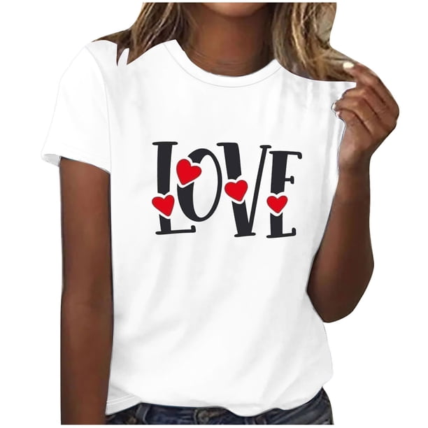 Tops Cortos para Mujeres Casual de Moda Impreso Cuello Redondo, Camiseta de Manga Corta para el Uso Diario, Fiesta Y Cómodo