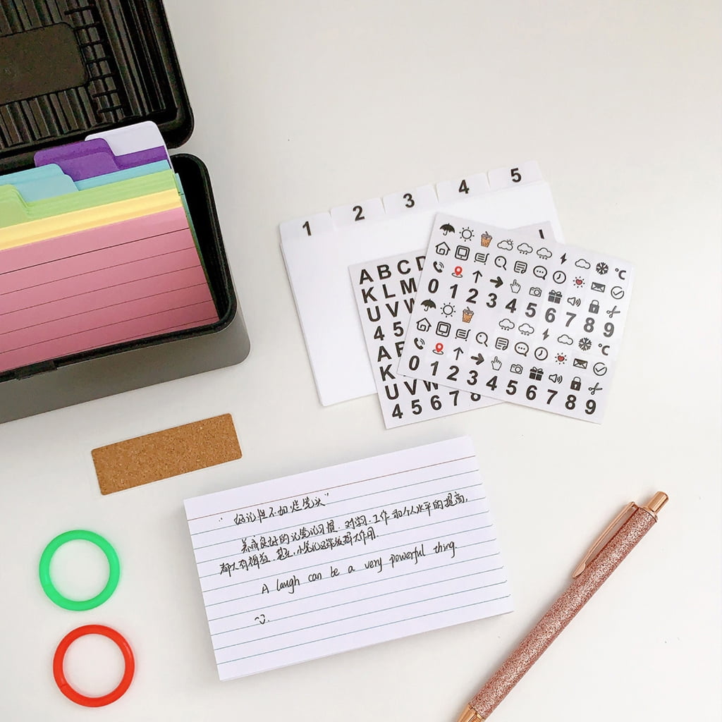 350Sheets Double Lined Note Paper and Index Card Set Includes Sticker for Office