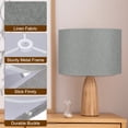 thumbnail image 3 of 2Set Drum Lamp Shades for Table Lamps, 13"x13"x10" Linen Lampshade Easy Assembly Lamp Shade for Table Lamps Floor Lamps Bedside, Gray Brown, 3 of 7