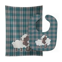 Sheep Baby Bib and Burp Cloth