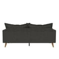 DHP Miriam Pillowback Wood Base Sofa, Gray Linen