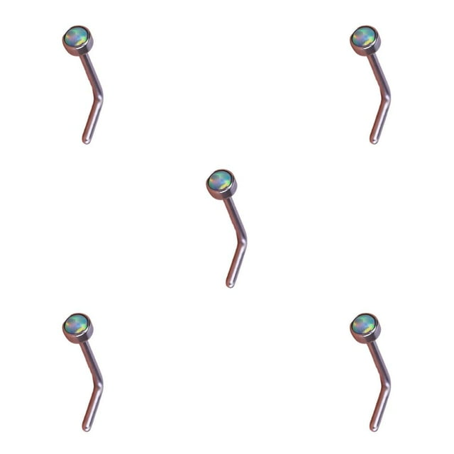 ziyahi Nez Goujons Style Simple Femme Dressing Orner Mode Décor Accessoire en Acier Inoxydable en Forme de L Bijoux Vis de Type 3 Type3 NO3