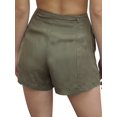 thumbnail image 2 of Summer Womens Woven High Waist Side Zipper Casual Shorts With Side Pockets, 2 of 2