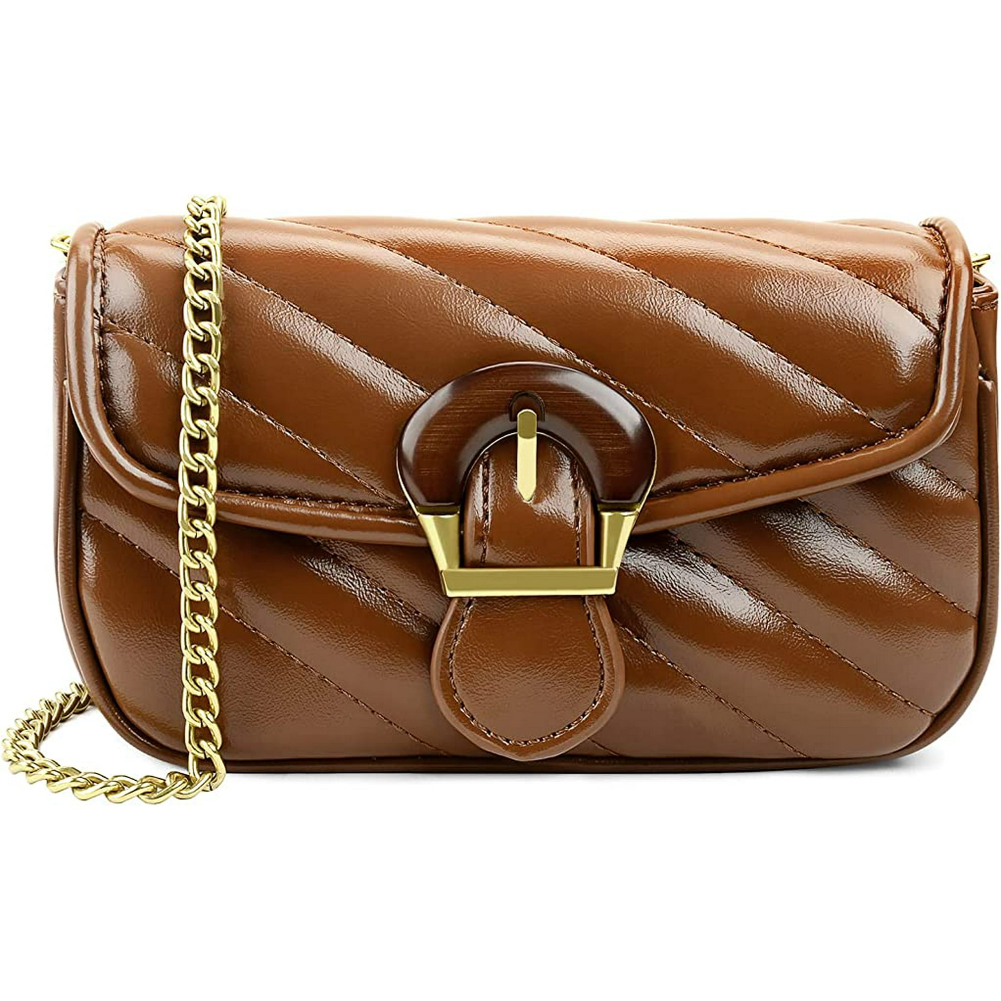 Jinsinto Mini Women Quilted Shoulder Bag Crossbody Small Purse Vegan Leather Cute Cell Phone Clutch with Fashion Chain Strap Walmart