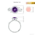 thumbnail image 5 of ANGARA Natural 1.15 Ct. Amethyst with Diamond Halo Ring in 14K White Gold for Women (Ring Size: 7), 5 of 10