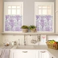 thumbnail image 4 of Kitchen Curtains Set, Purple Gray Coral Coastal Kitchen Curtains and Valances Set, Summer Beach Seaside Nautical Rod Pocket Tier Curtains 36 Inch Length for Cafe/Bedroom Windows, 4 of 6