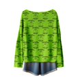 thumbnail image 4 of Shirts Christmas Long Sleeve Christmas Tree Xmas Gift Tops Fluorescent Green XXL, 4 of 5