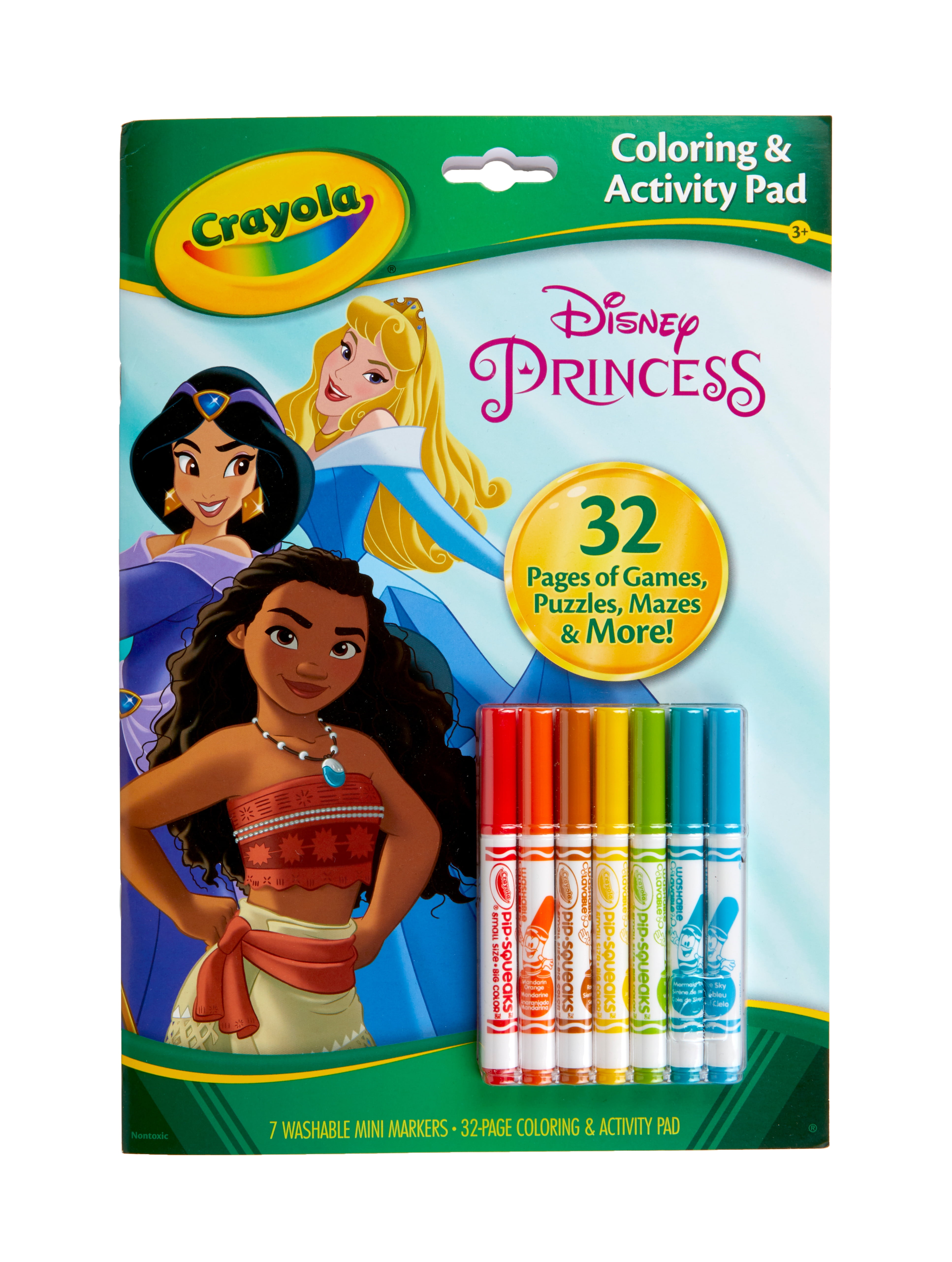 DISNEY PRINCESS Coloring Book – Fun Game Workbook –