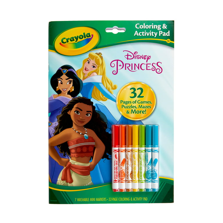 Disney Princess Coloring Book 2 Titles, Fun Game Workbook for Learning  Drawing Coloring, Gift for Kids Toddler Activity at Classroom Home, 80  Pages