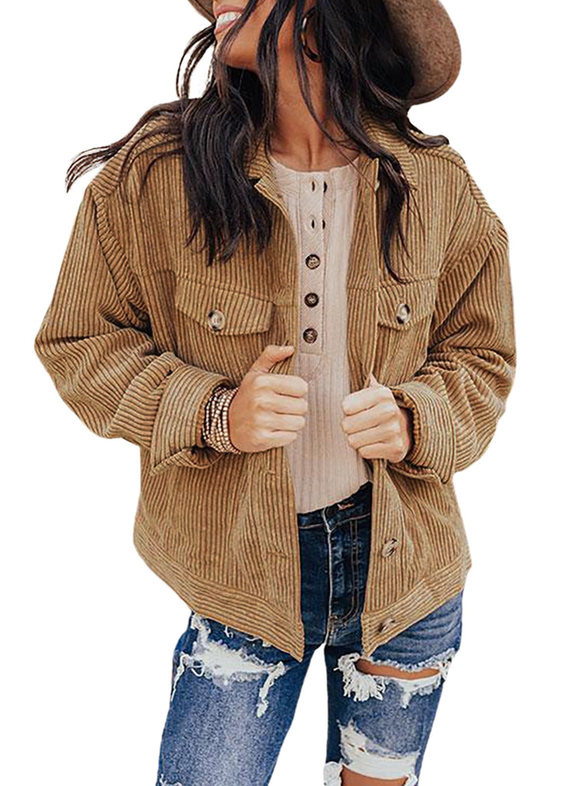 khaki colored jacket women's