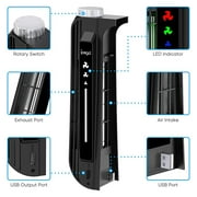 External USB Cooling Fan Fit for PS5 Disc & Digital Edition, EEEkit Centrifugal Cooling System with 3-Speed Adjustable Fan, Temperature Control Cooler, Black, Not Fit for PS5 Slim or Pro