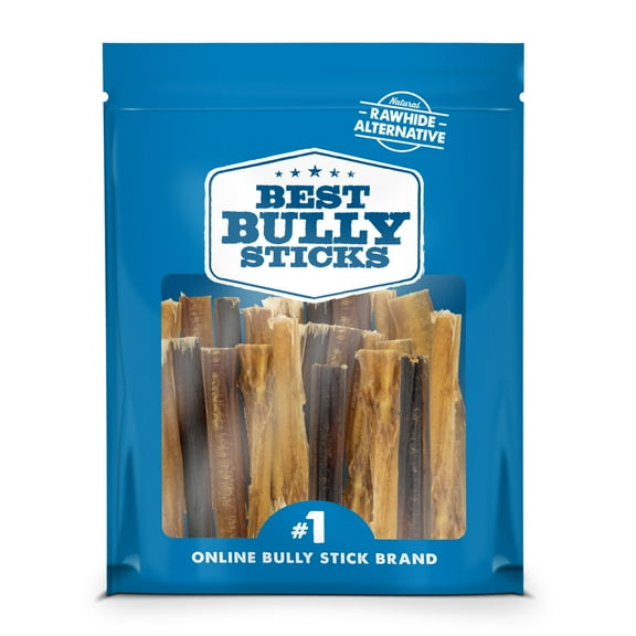 Best Bully Sticks Odorless 4-8 Inch Bully Sticks for Dogs - 8 oz (Pack of 1) - 100% Natural Grass-Fed Beef, No Rawhide, Grain and Odor Free Chew Treat - Small, Medium, Large Breeds, Puppies