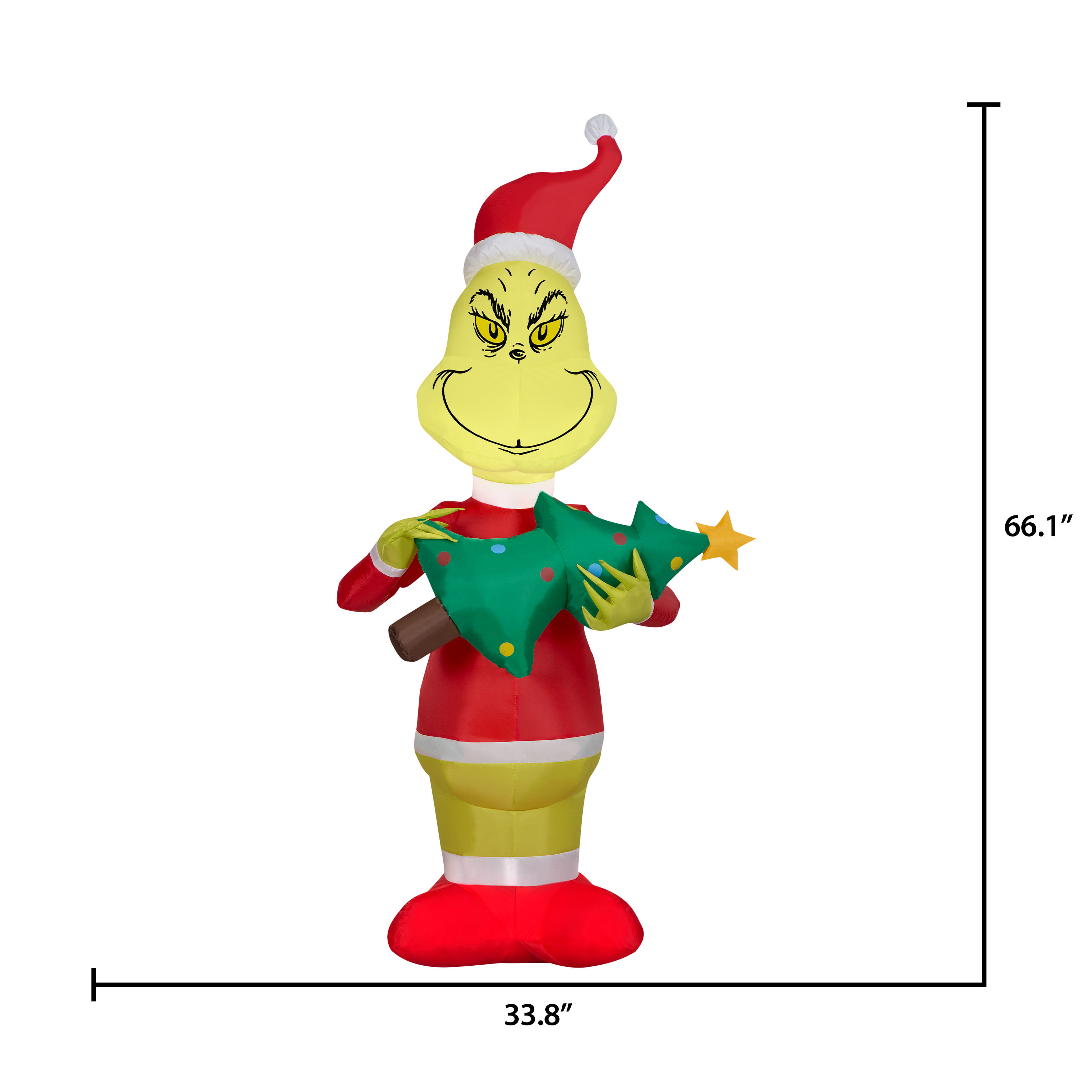The Grinch Car Buddy 3.5-ft Tall Lighted Christmas Inflatable for Car Use Only