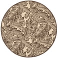thumbnail image 2 of Safavieh Courtyard Connie Floral Indoor/Outdoor Area Rug, Natural/Chocolate, 6'7" x 6'7" Round, 2 of 8