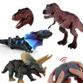 thumbnail image 1 of Lubelski RC Dinosaur Toy Vivid Look Tyrannosaurus Rex Triceratop Model Simulated Walking Creative Early Education Smart Toy Infrared Remote Control Dinosaur Kids Electric Toy Boys Gift, 1 of 7