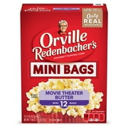 Orville Redenbacher's Movie Theater Butter Microwave Popcorn, Mini Bags, 1.5 oz, 12 Count