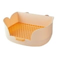 thumbnail image 2 of Pet Toilets Potty Trainer Indoor Small Animal Bedding Box Rabbits Litter Box Orange, 2 of 8