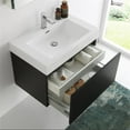 thumbnail image 6 of Mezzo 30"Black Wall Hung Bathroom Vanity & Medicine Cabinet, 6 of 6