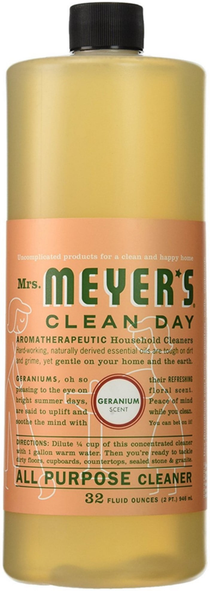 Mrs. Meyers Clean Day All Purpose Cleaner, Geranium 32 oz (Pack of 2