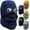 Blue, variant on Winter Thermal Hat with Glasses Winter Pilot Hat Trapper Hats Goggles and Face Mask Outdoor Sport Ski