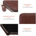 thumbnail image 3 of SKISUNO 1Ud Billetera De Cuero Genuino Café Con Zipper Para Guardar Tarjetas Y Monedas, 3 of 5