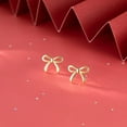 thumbnail image 5 of Solid 925 Sterling Silver Tiny Bow Earrings Stud for Women Teens Small Bowknot post Stud Earrings, 5 of 5