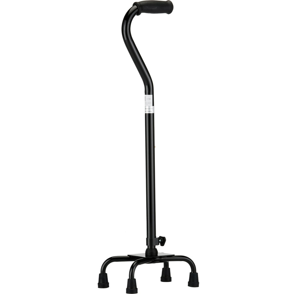 NOVA Heavy Duty Quad Cane, 500 lb. Weight Capacity Four Legged Walking Cane, Height (for Users 4