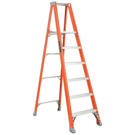 Louisville Ladder FP1506 6 ft. Fiberglass Platform Ladder, Type IA, 300 lbs Load Capacity