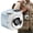 Blue, variant on JEBTBFZE Mini Camera Portable Fan with Lanyard, 199-Speed USB Rechargeable Neck & Handheld Fan with LED Display for Travel Office (White)