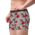 thumbnail image 2 of Yiaed Rose Flowers Print Men's Soft Cotton Boxer Shorts Breathable Boxers Underwear Moisture-Wicking Underwear Stretch Boxer Briefs for Man-X-Large, 2 of 5