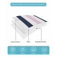 thumbnail image 5 of Quilts Twin Size, Pink Navy Blue Striped Soft Comforter Bedding Set for Bed, Farmhouse Stripe Art Lightweight Quilted Bedspread with Pillow Cover(2 Pieces) for All Season, 68x86 Inch, 5 of 6