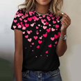 thumbnail image 1 of QIPOPIQ T-Shirts Vintage pour Femmes Mode Décontractée Col Rond Manches Courtes T-Shirt Imprimé Top Liquidation, 1 of 5