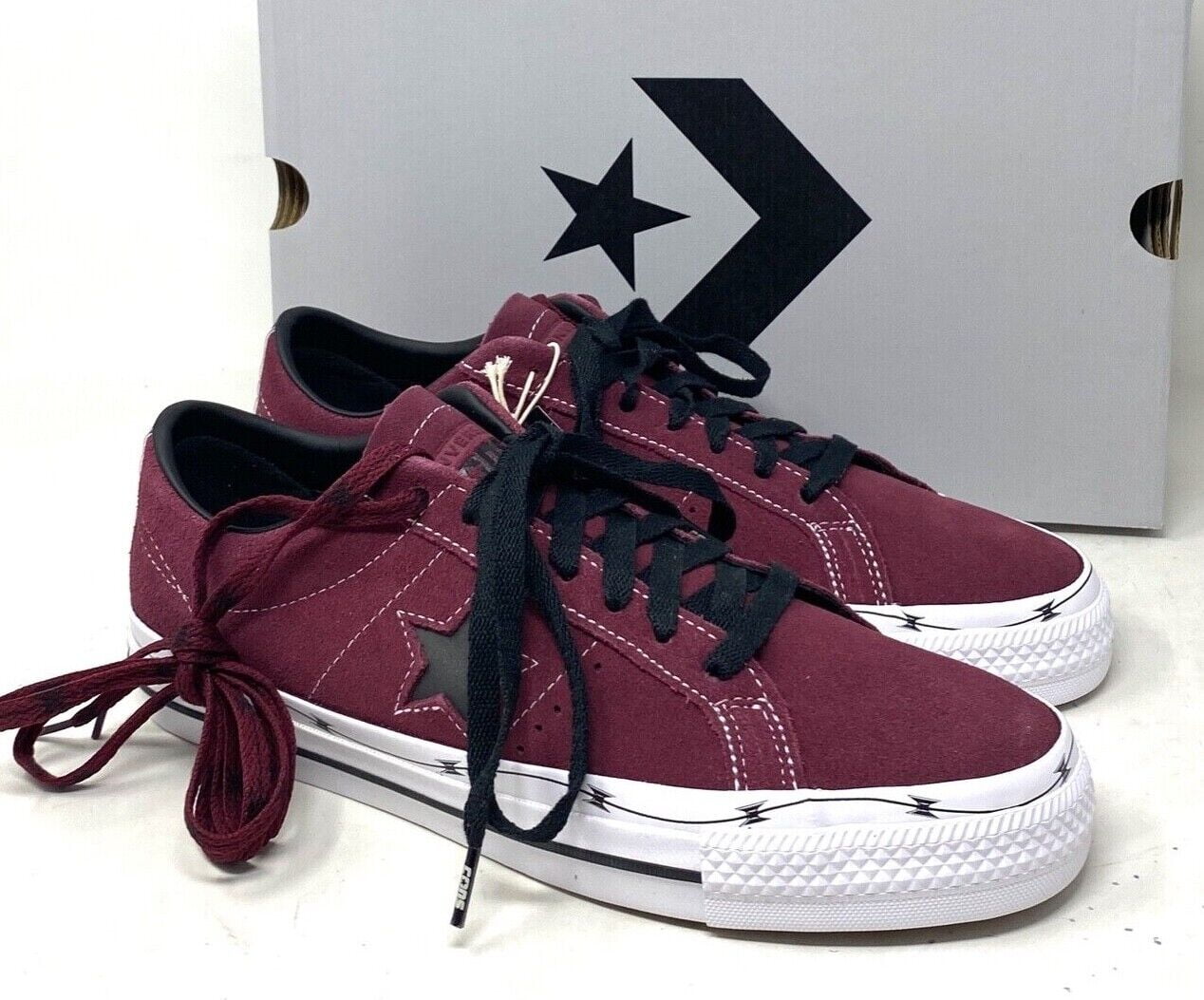 Converse One Star Pro OX Shoes Low Suede Bordeaux Sneakers