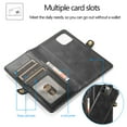 thumbnail image 4 of Feishell Magnetic Detachable Wallet Case for iPhone 15 Pro,with Wrist Strap,Premium PU Leather Magnetic Buckle Credit Card Slots & Cash Pocket Shockproof Phone Case for Women Men,Black, 4 of 9