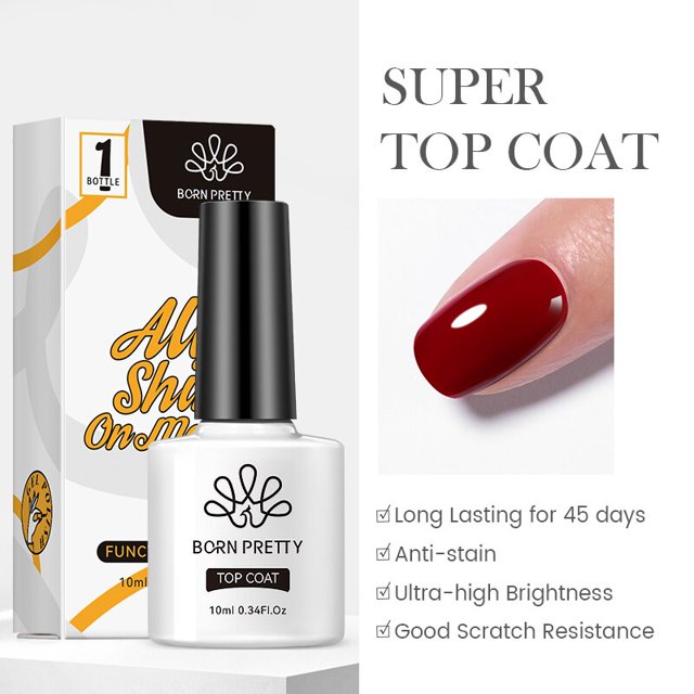 BORN PRETTY Trendy 10ml Gel Nail Polish Gel Semi Permanent Solid Nail Gel Varnish Soak Off UV Gel for Base Top Coat Gong Bohan LED