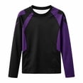 thumbnail image 5 of Unisex Children Athletic Tee, Color Block Long Sleeve Sports Running Shirt, 5 of 6