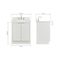 thumbnail image 4 of ARIEL Milan 30 Inch Single Oval Sink Bathroom Vanity with Carrara White Quartz Countertop 1.5 Inch in Warm White, 4 of 7