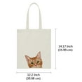 thumbnail image 4 of WIRESTER 14.17 x 12.2 inches Cotton Tote Bag Reusable Grocery Shopping Cloth Bags - Animal Orange Tabby Kitten Cat, 4 of 7