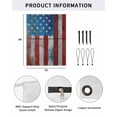 thumbnail image 2 of 4th of July RV Awning Sun Shade Screen 9'X7' Vintage American Flag Mesh Sunscreen Retro Wood Grain Awning Shade Screen with Zipper UV Blocker Completed Kits Outdoor Canopy for RV Motorhome Camper, 2 of 7