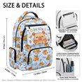 thumbnail image 4 of Yuyamidu Boys Girls Cute Capybara School Backpack Water-Resistant Polyester 17 Inch Large Multi-Pocket Capacity Bookbag Casual Daypack for Travel Hiking, 4 of 8